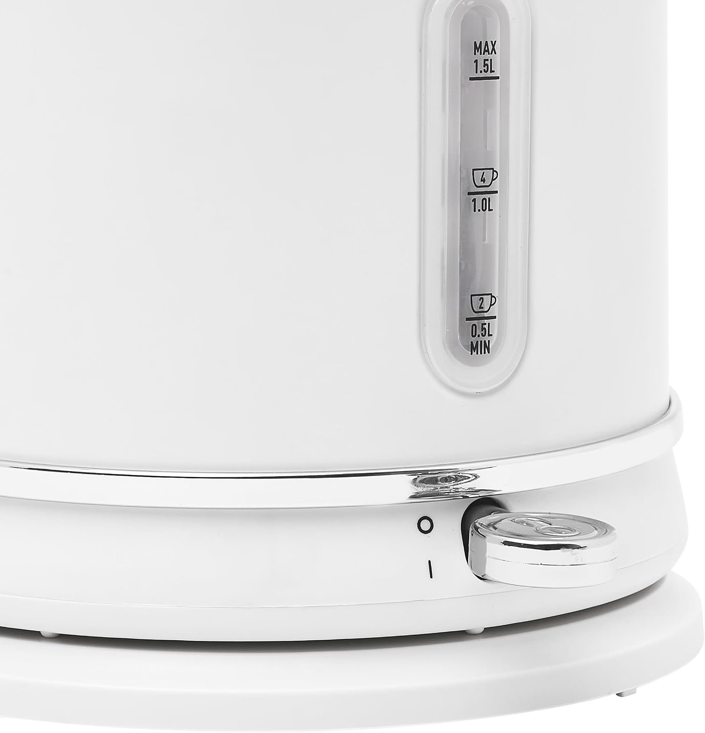 HADEN Chelsea 1.7 Liter (7 Cup) Cordless Electric Kettle with Auto Shut-Off and Boil-Dry Protection Ivory and Chrome - Image 6