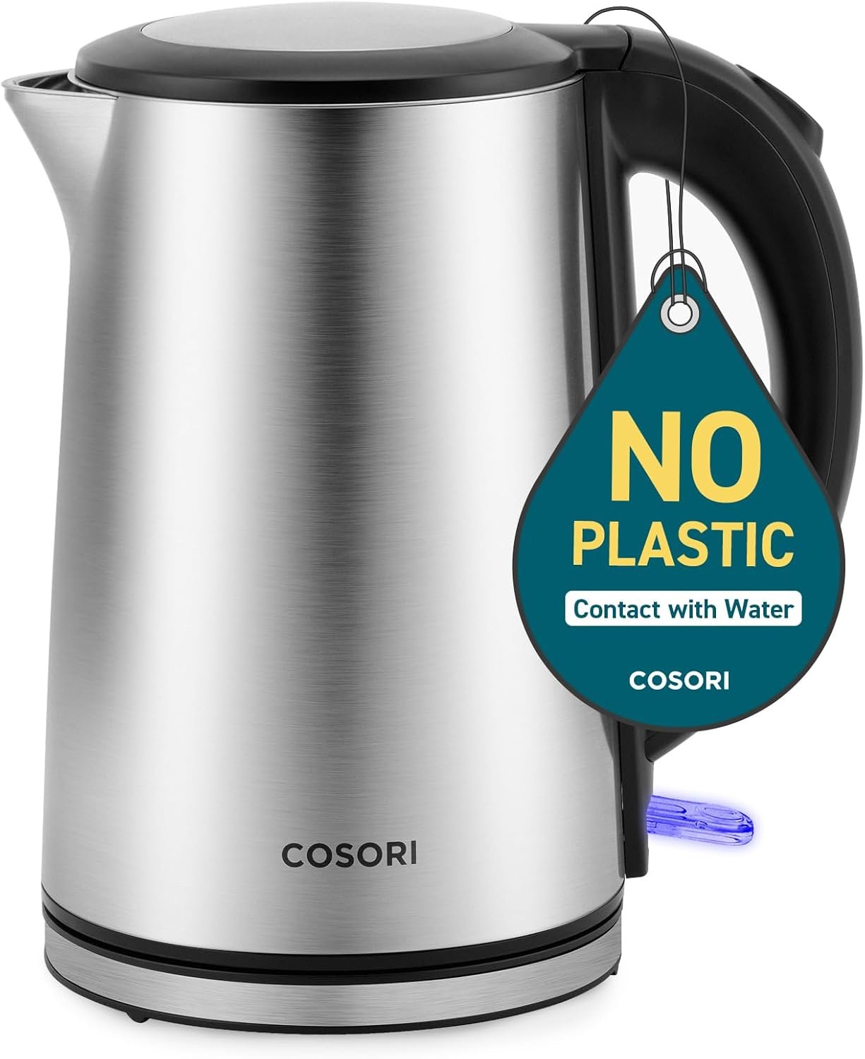 COSORI Electric Tea Kettles for Boiling Water, 1.5L Automatic Shut Off & Boil-Dry Protection, BPA Free, Silver - Image 2