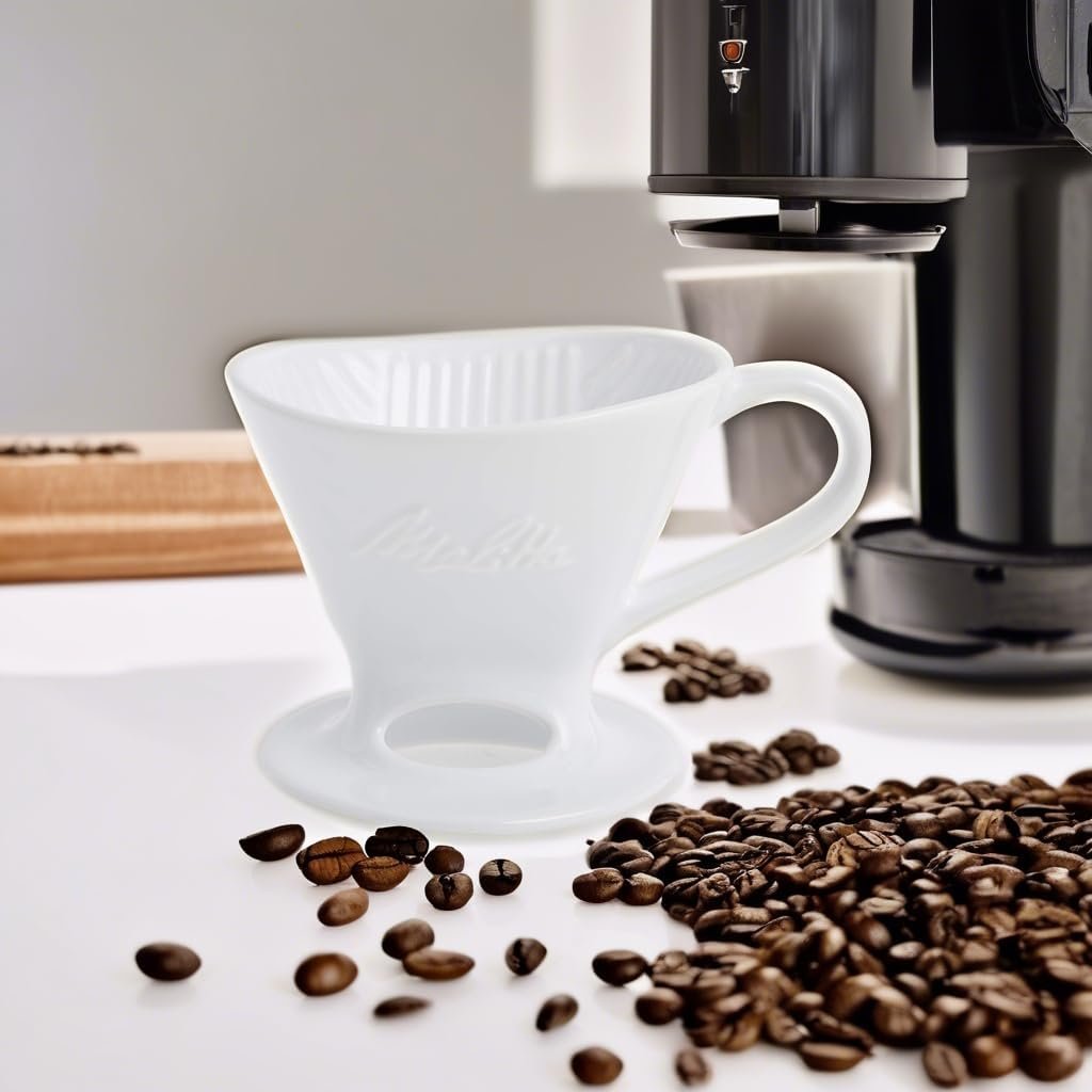 Melitta SS PO WH Ceramic Signature Series Pour-Over Coffee Maker, Glossy White - Image 6