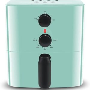 Elite Gourmet EAF-3218BL Personal 1.1Qt Compact Space Saving Electric Hot Air Fryer Oil-Less Healthy Cooker, Timer & Temperature Controls, Mint
