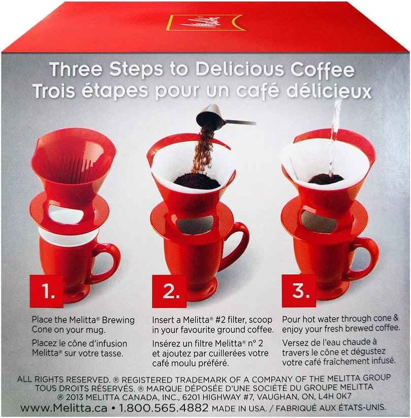 Melitta 640820 Heritage Series 1-Cup Red Plastic Pour-Over Cone Coffee Maker, Red - Image 8