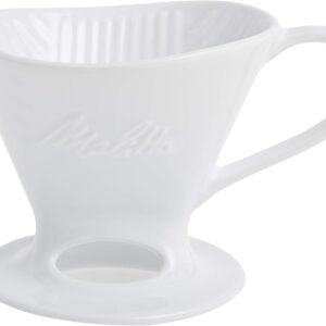 Melitta SS PO WH Ceramic Signature Series Pour-Over Coffee Maker, Glossy White
