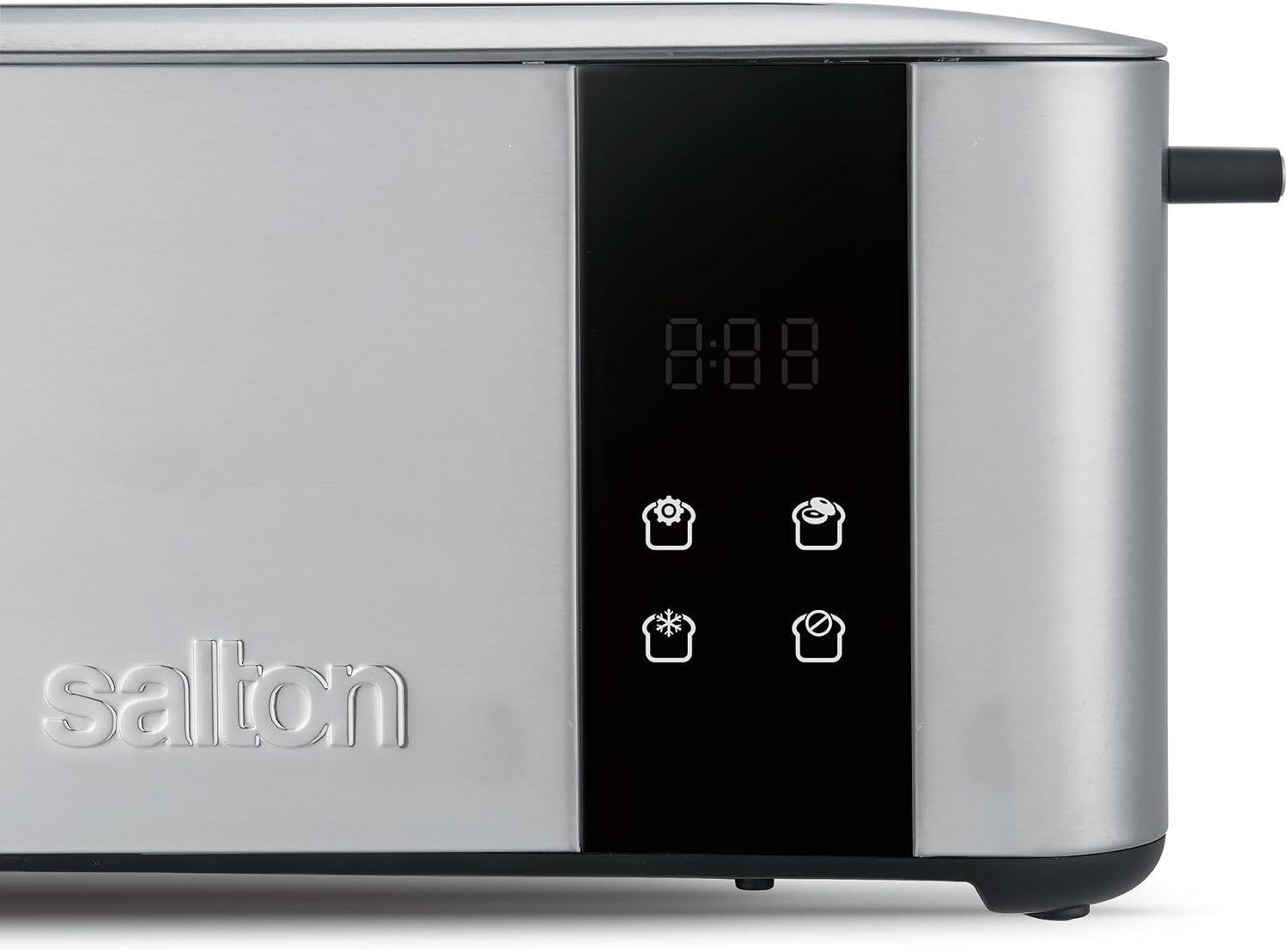 Salton Stainless Steel Countdown Long Slot Toaster 2 Slice with Extra Wide 1.5" slots for Bagels, Waffles, 6 Shade Settings with Timer (ET2137) - Image 4