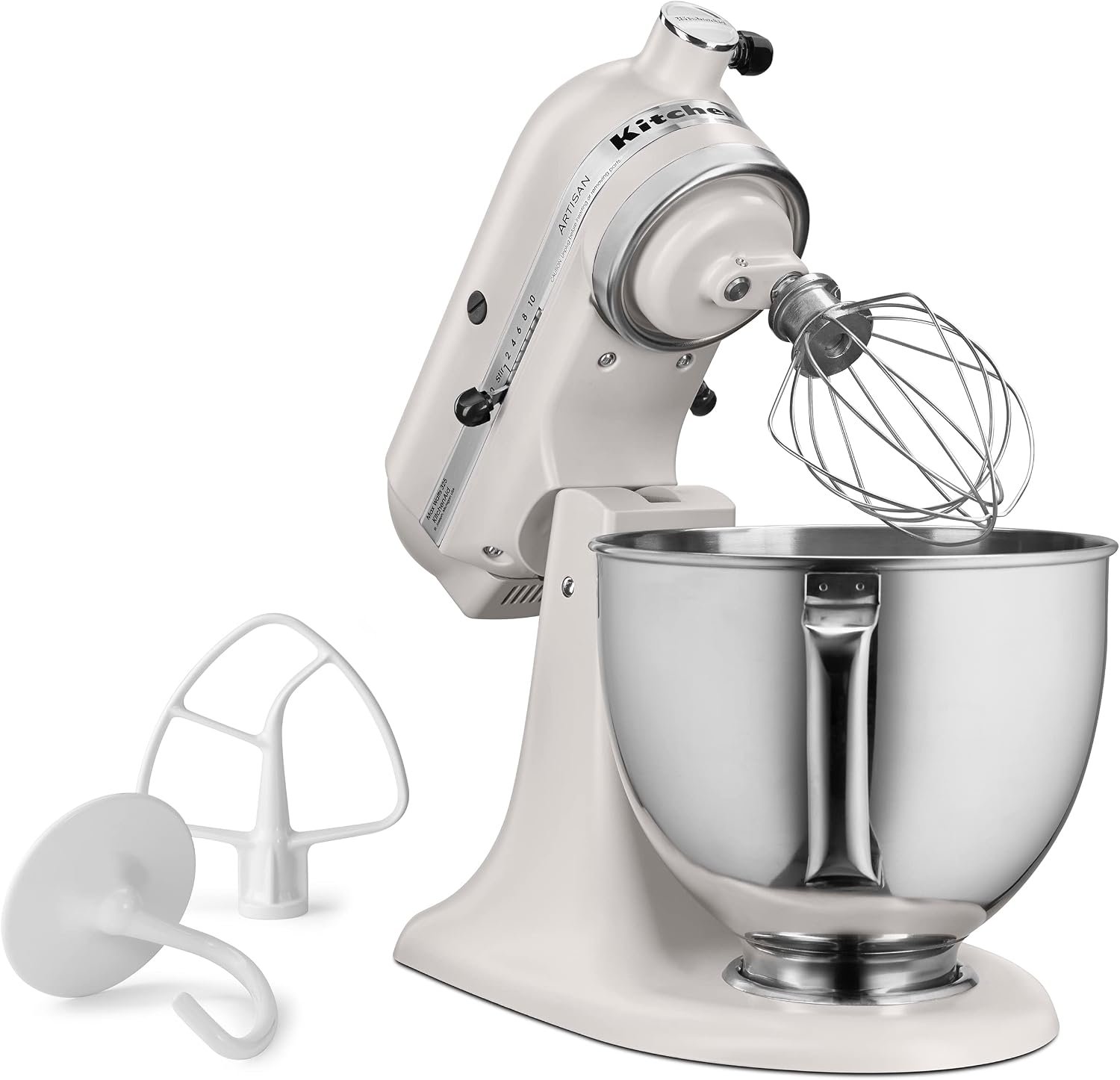 KitchenAid Artisan Series 5 Quart Tilt-Head Stand Mixer (Milkshake) + KitchenAid Tilt-Head Flex Edge Beater - Image 5
