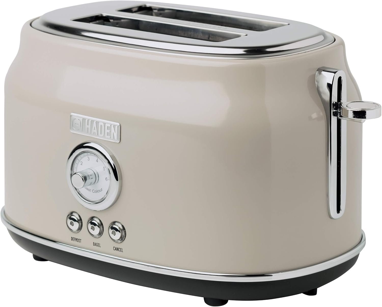 Haden Dorset 75003 Stainless Steel 900W Retro Toaster 2 Slice Wide Slot w/Removable Crumb Tray and Settings, Putty Beige Toasters w/Adjustable Browning Control, Smart Toaster - Image 2