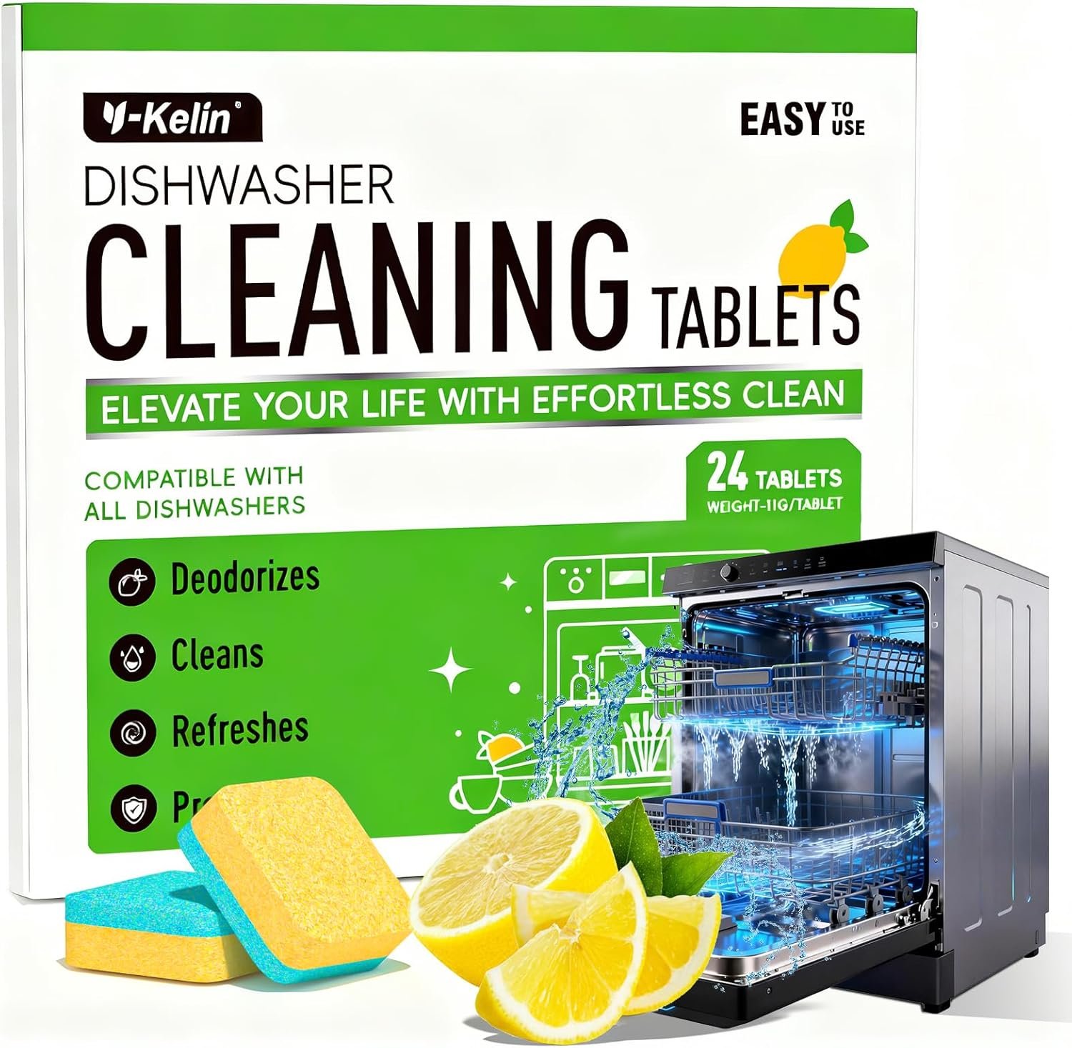 Dishwasher Cleaning Tablets 24 Pack Dishwasher Cleaner Limescale Remover Dishwasher Cleaning Tablets 24 Pack Dishwasher Cleaner Limescale Remover