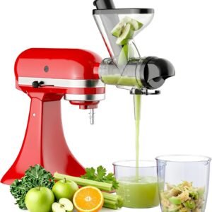 Masticating Juicer for KitchenAid Stand Mixer, Cold Press Juicer Machine With Dual Mouth Feed Chute for KitchenAid Mixer Attachments