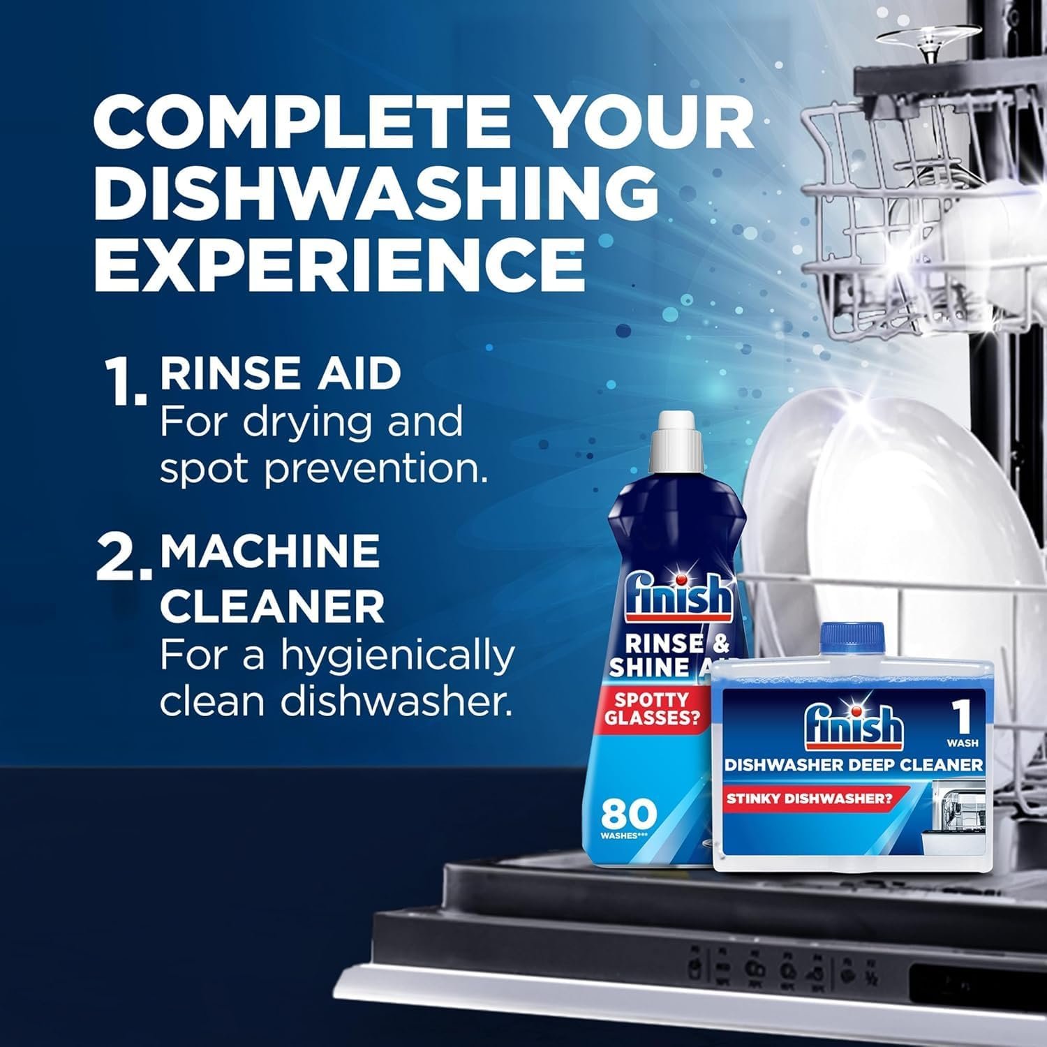 Finish Dishwasher Cleaner Dual Action Twin Pack (2 x 250ml) - Image 7