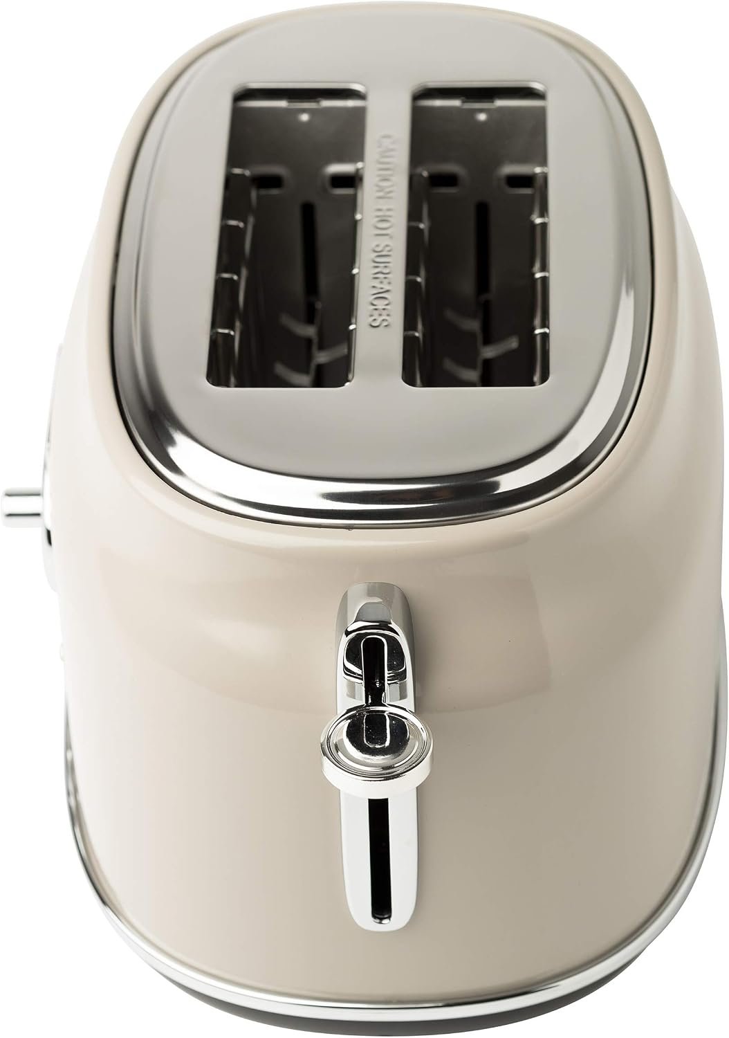 Haden Dorset 75003 Stainless Steel 900W Retro Toaster 2 Slice Wide Slot w/Removable Crumb Tray and Settings, Putty Beige Toasters w/Adjustable Browning Control, Smart Toaster - Image 3