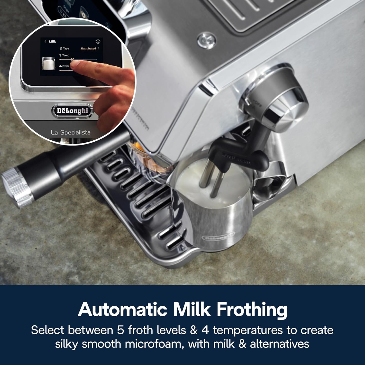 De'Longhi La Specialista Touch Espresso Machine with Coffee Grinder | #1 Worldwide Espresso Machine Maker, Guided Brewing, 10 Preset Recipes, Automatic or Manual Milk Frother, Touchscreen Display - Image 7