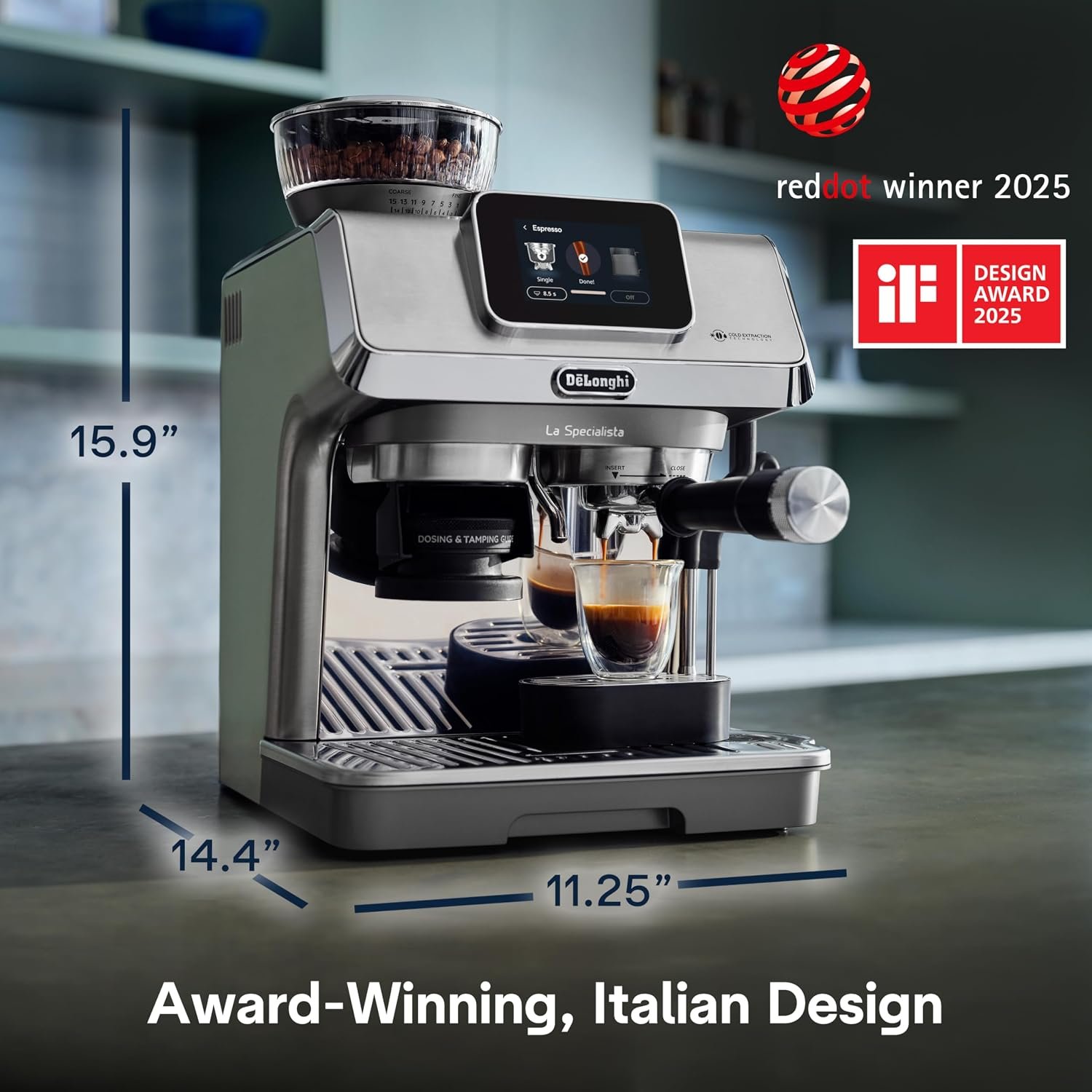 De'Longhi La Specialista Touch Espresso Machine with Coffee Grinder | #1 Worldwide Espresso Machine Maker, Guided Brewing, 10 Preset Recipes, Automatic or Manual Milk Frother, Touchscreen Display - Image 8