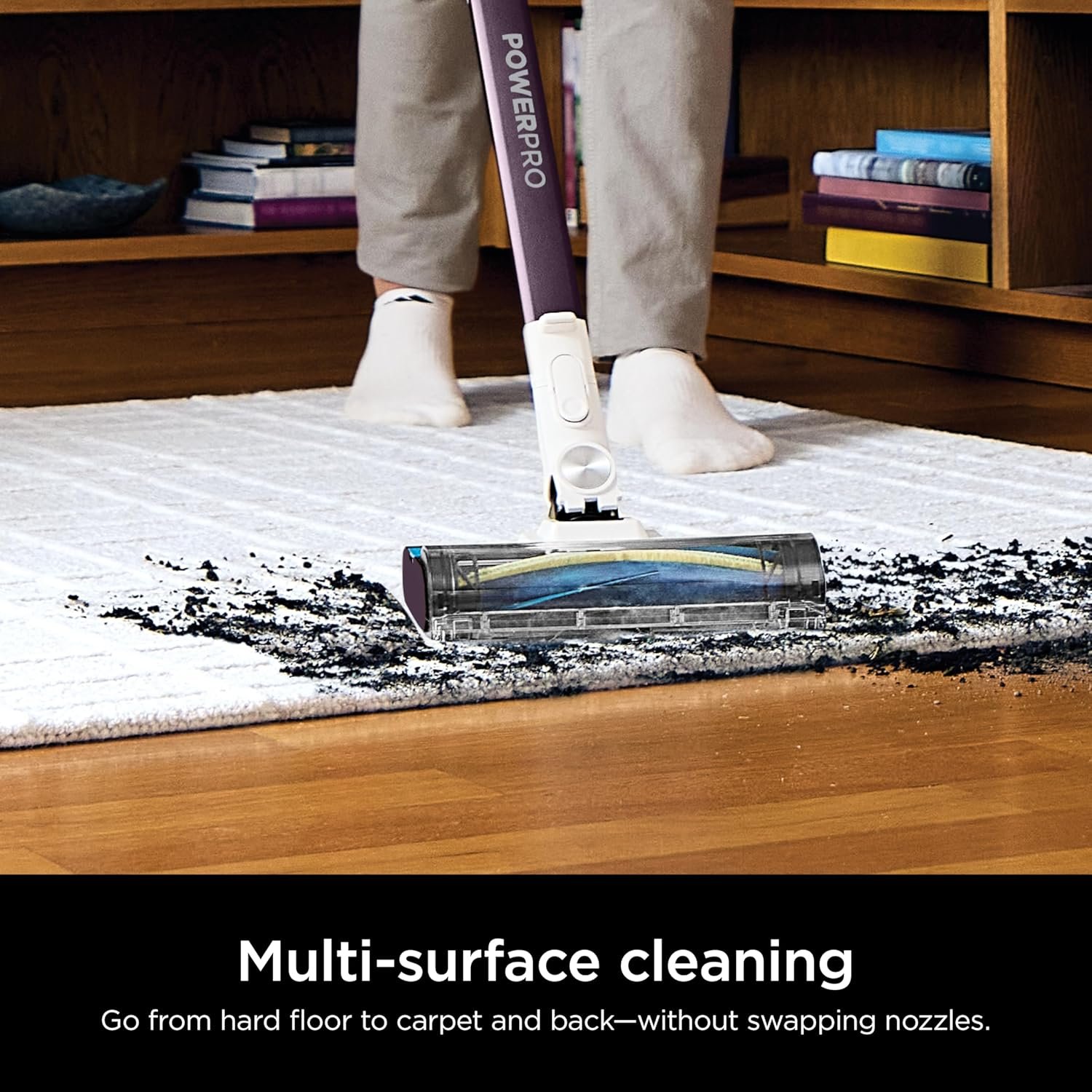 Shark® PowerPro Cordless Vacuum, IZ370HC | Hypervelocity Suction, Floor Detect, HEPA Filtration System and Anti-Allergen Complete Seal, Up to 50-Min Runtime - Image 5