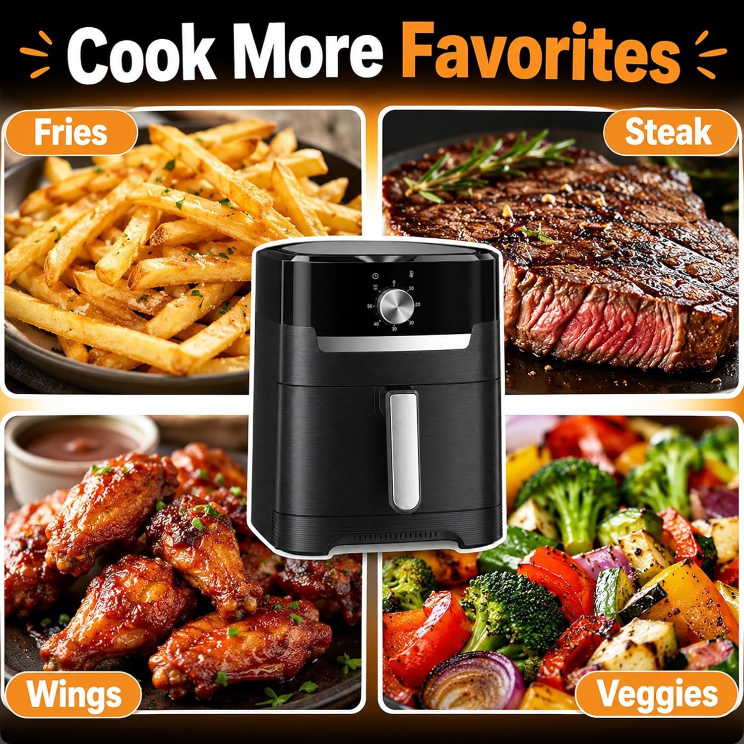2-in-1 4.2L Easy Fry & Grill Air Fryer Adjustable Temperature - Image 6