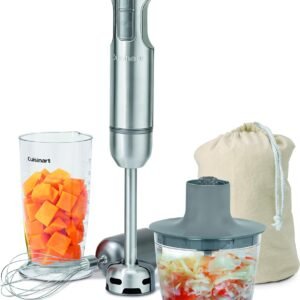 Cuisinart Smart Stick Hand Blender, Variable Speed, includes Chopper, Measuring Beaker and Whisk, 300W (CSB-87C)