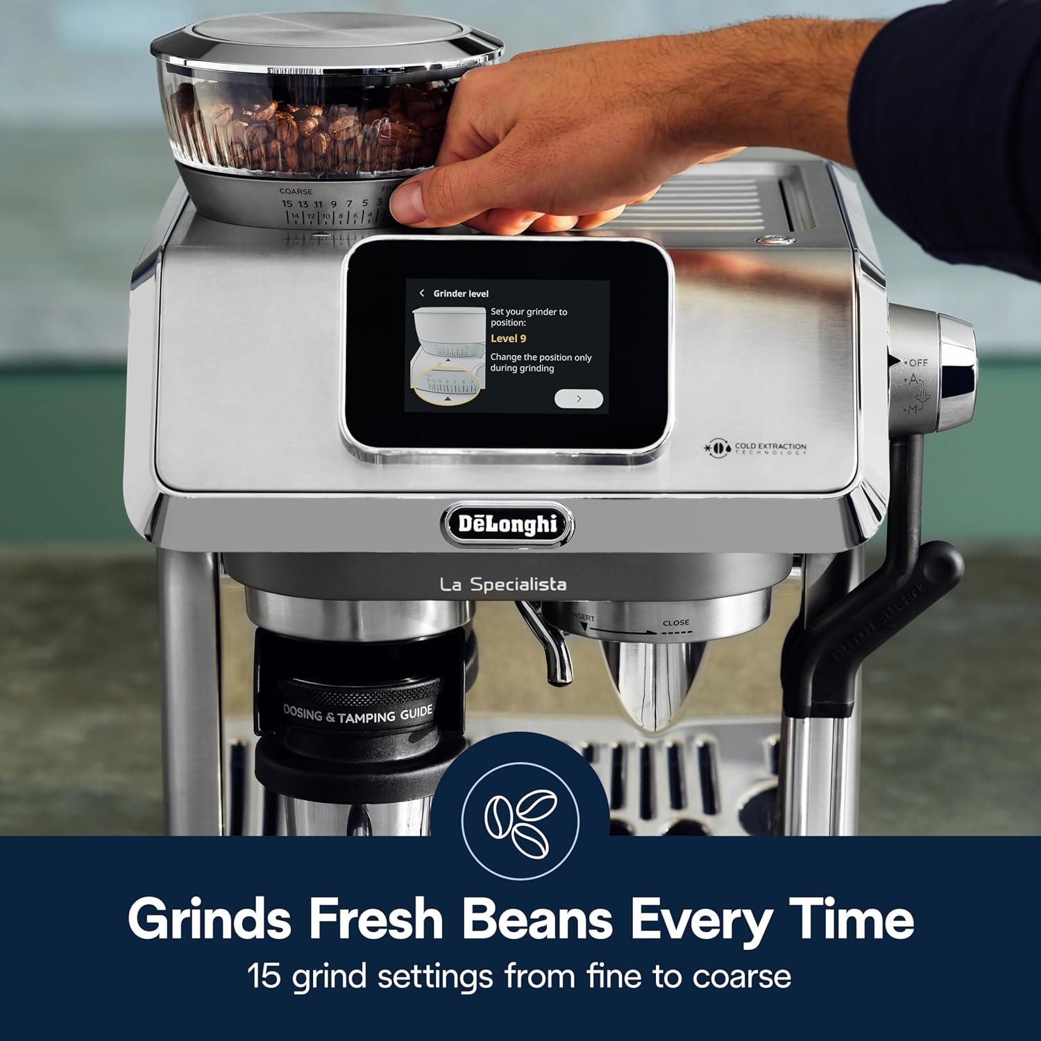 De'Longhi La Specialista Touch Espresso Machine with Coffee Grinder | #1 Worldwide Espresso Machine Maker, Guided Brewing, 10 Preset Recipes, Automatic or Manual Milk Frother, Touchscreen Display - Image 6