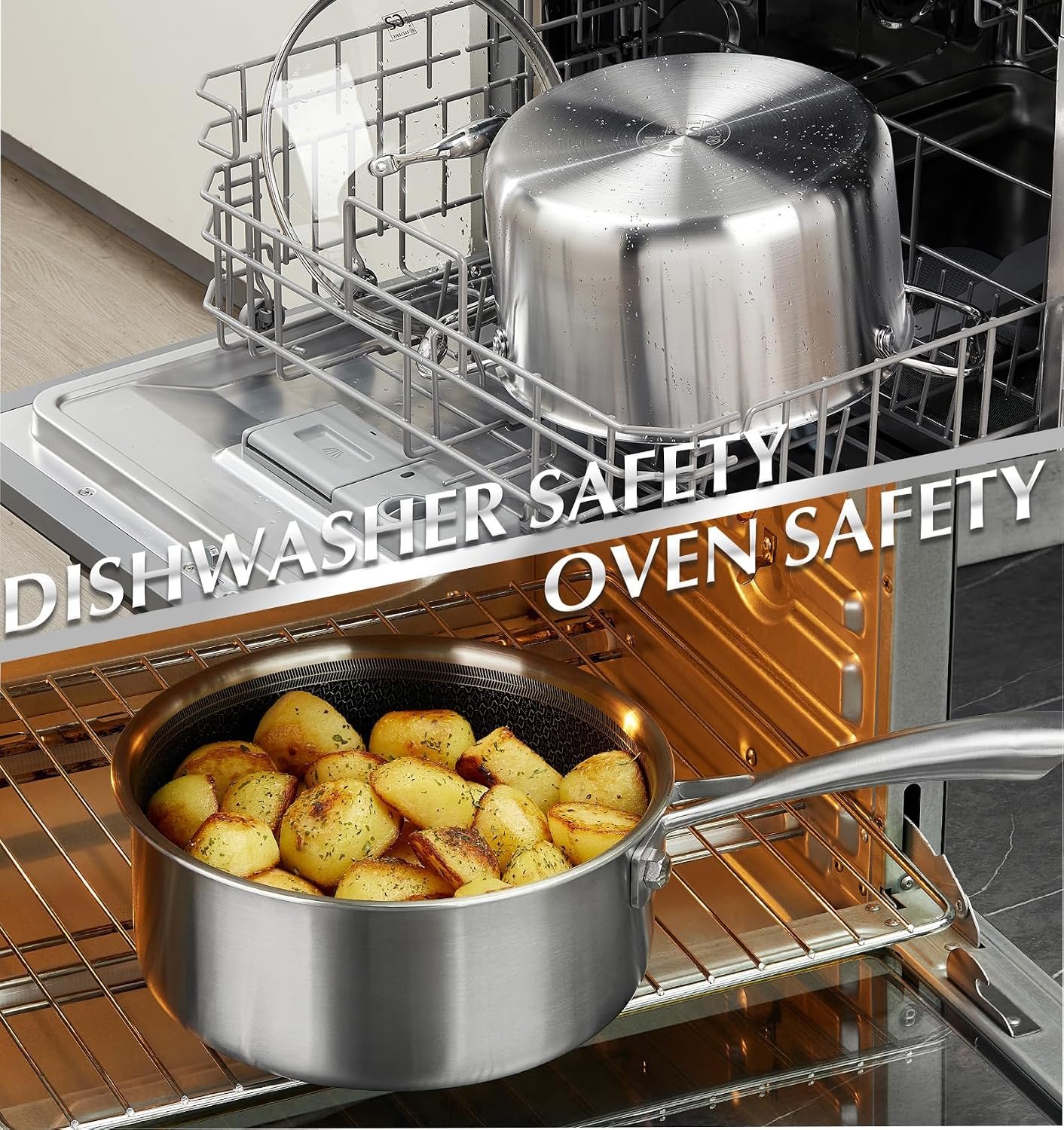 KOCH SYSTEME CS Tri-Ply Hybrid Nonstick Stainless Steel Pots and Pans Set - Image 7