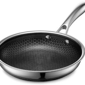HexClad 8″ Hybrid Nonstick Frying Pan, Dishwasher & Induction Safe