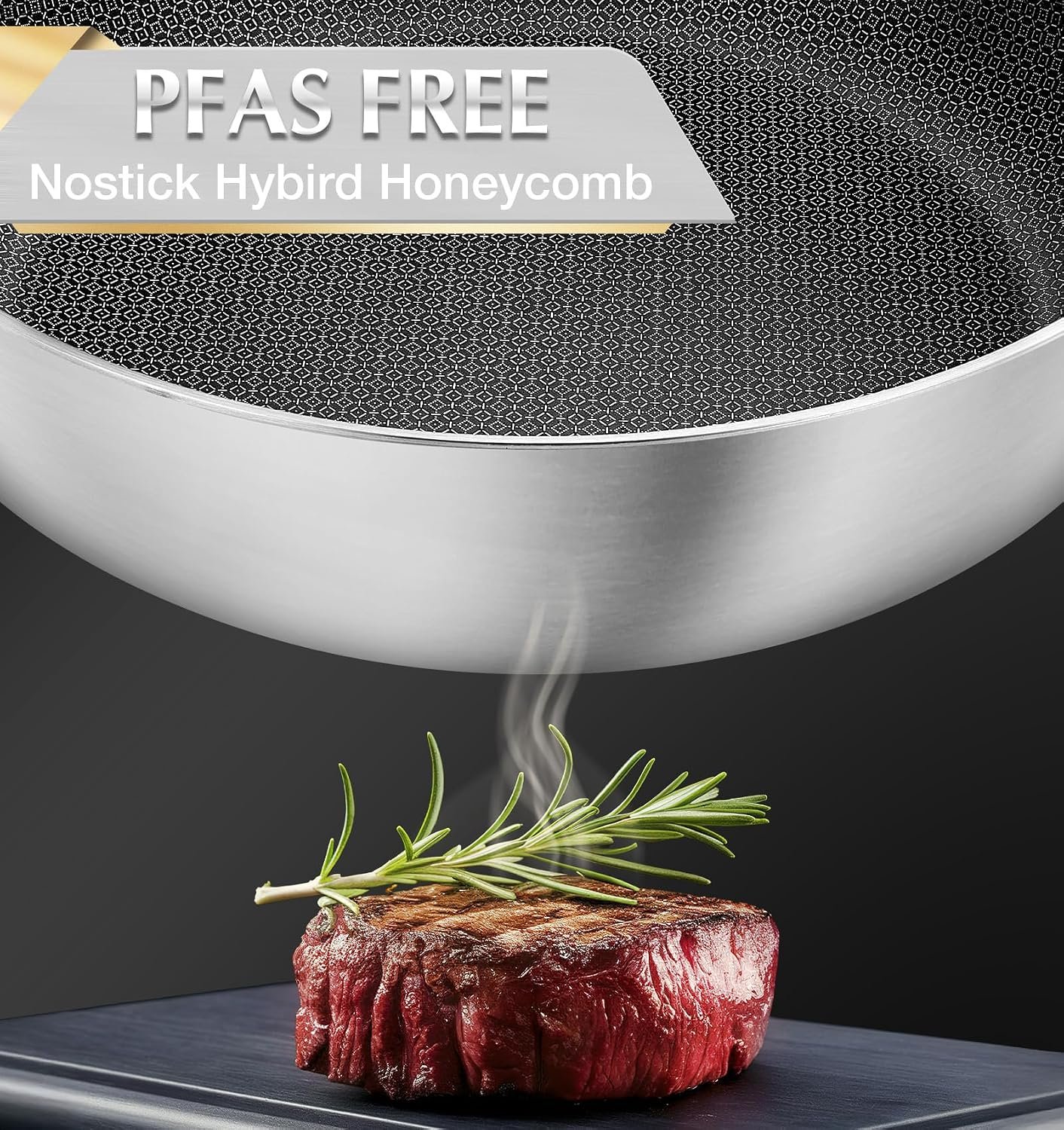 KOCH SYSTEME CS Tri-Ply Hybrid Nonstick Stainless Steel Pots and Pans Set - Image 3