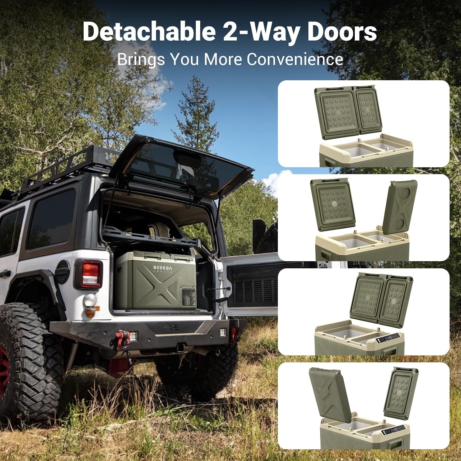 BODEGACOOLER 12 Volt Car Refrigerator, 34Quart (32L) Car Fridge Dual Zone | 12V Portable Freezer APP Control, RV Car Cooler -4℉-68℉ 12/24V DC 100-240V AC for Outdoor Camping Travel Vehicles Home Use - Image 7