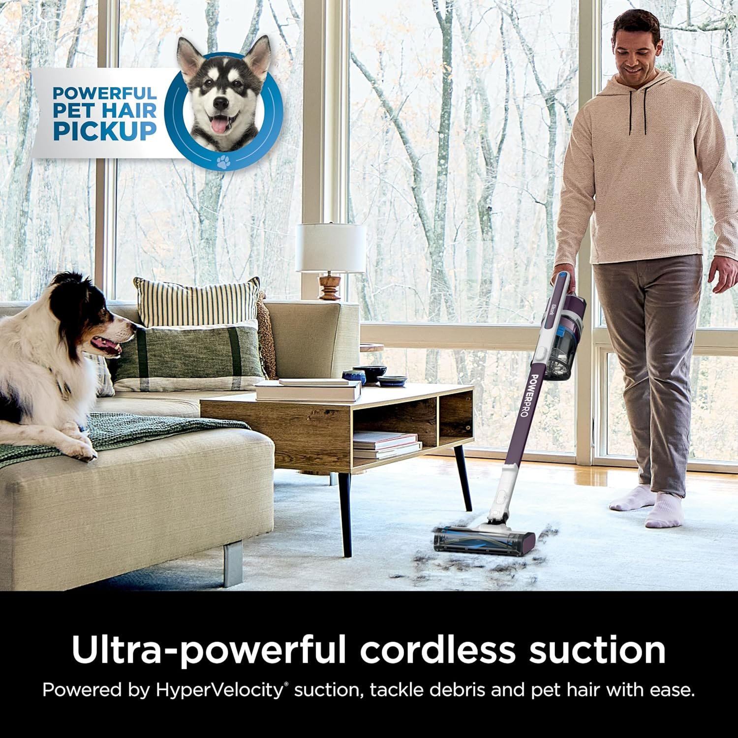 Shark® PowerPro Cordless Vacuum, IZ370HC | Hypervelocity Suction, Floor Detect, HEPA Filtration System and Anti-Allergen Complete Seal, Up to 50-Min Runtime - Image 3