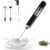 Rechargeable Milk Frother Handheld with Stand, Electric Whisk 3 Speeds Adjustable, Hand Held Coffee Frother with 2 Whisks, Drink Mixer for Latte, Espresso, Cappuccino, Protein Powder, Egg, Black