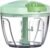 Ourokhome Manual Food Processor Vegetable Chopper, Portable Hand Pull String Garlic Mincer Onion Cutter for Veggies, Ginger, Fruits, Nuts, Herbs, etc., 650ml, Green