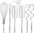 Hand Mixer Beaters Attachment Replacement Set, 2 Beaters 1 Egg Whisk 2 Dough Hooks and 1 Blending Rod Compatible with KHM3 KHM5 KHM7210 KHM7 KHM512 KHM9 KHM312 KHM926 KHM920 KHM53 & KHM720