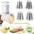 Upgraded Slicer/Shredder Attachments for All KitchenAid Stand Mixers, Food Slicers Cheese Grater Attachment, Salad Maker Accessory Vegetable Chopper with 4 Blades – Dishwasher Safe