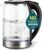 Cosori Glass Electric Kettle 1500W, Plastic-Free, 1.7L, Cordless, Black | Fast Boiling for Tea and Coffee, Auto Shut-Off, Boil-Dry Protection, No Plastic Contact with Water, Easy-Clean Wide Opening