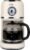 Nostalgia Classic Retro 10 Cup Coffee Maker – One-Touch Drip Brew, Reusable Filter – Anti-Drip, Auto Shutoff, & Time Display – Dishwasher Safe 50 oz Carafe – Cream