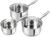 MICHELANGELO Stainless Steel Saucepan Set with Lids 1QT & 2QT & 3QT, Stainless Steel Sauce Pot Set 6 Piece, Nonstick Sauce Pans with Lid, Induction Compatible, Dishwasher Safe