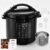 8Qt Electric Pressure Cooker 12-in-1, 1200W Stainless Steel Multi-Cooker, Slow Cook, Rice Cook, Steamer, Sauté, Yogurt Maker, Warmer & Sterilizer, Safer Venting Design with Recipe Book, Black