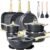 GiPP 21Psc Pots and Pans Set Non Stick White Granite Kitchen Cookware Sets Nonstick Induction Cookware Non-Toxic Cooking Pan Set with Silicone Utensils, PFOS and PFOA Free